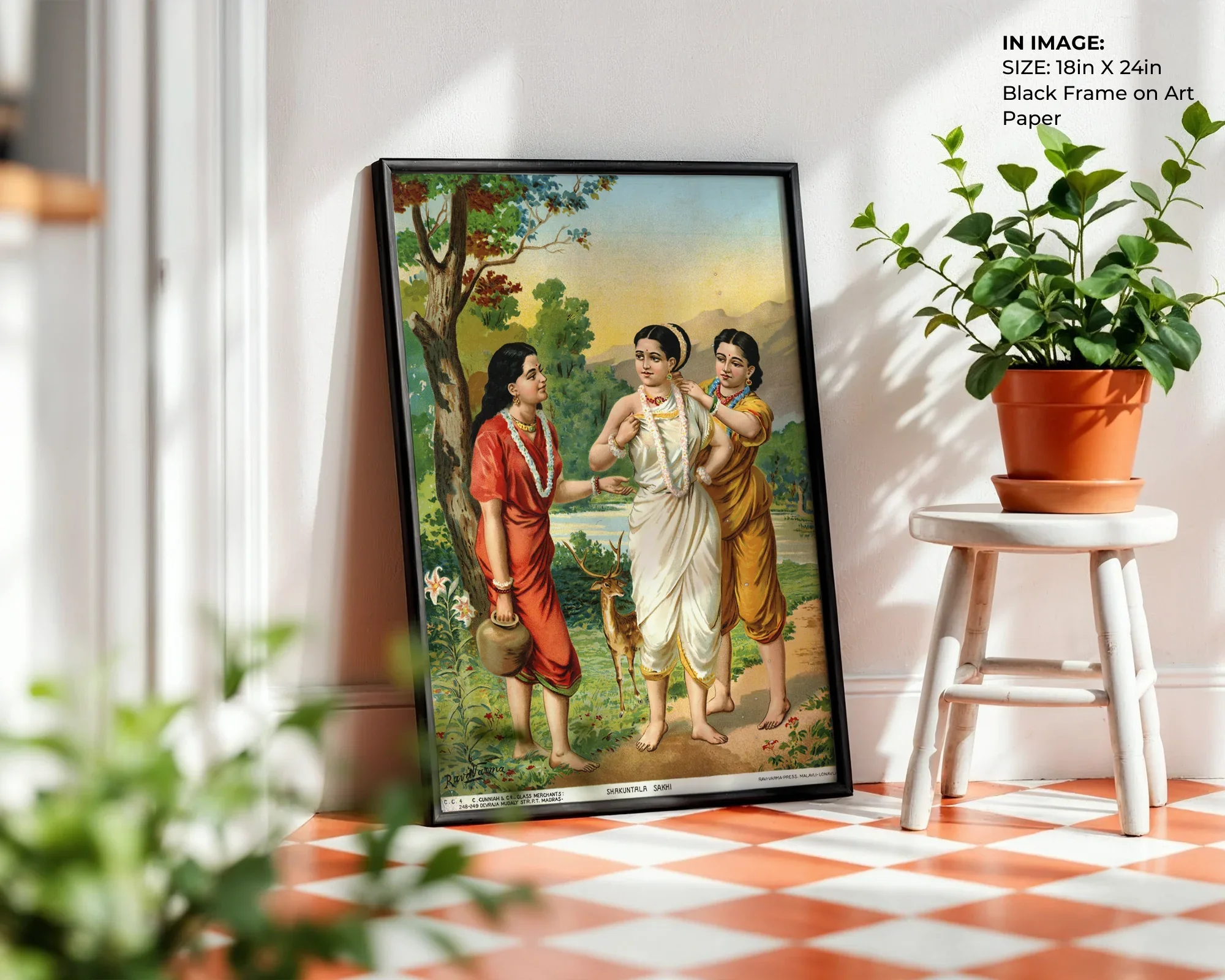 Shakuntala & Sakhis – Epic Companionship Art - Gallery Image 5