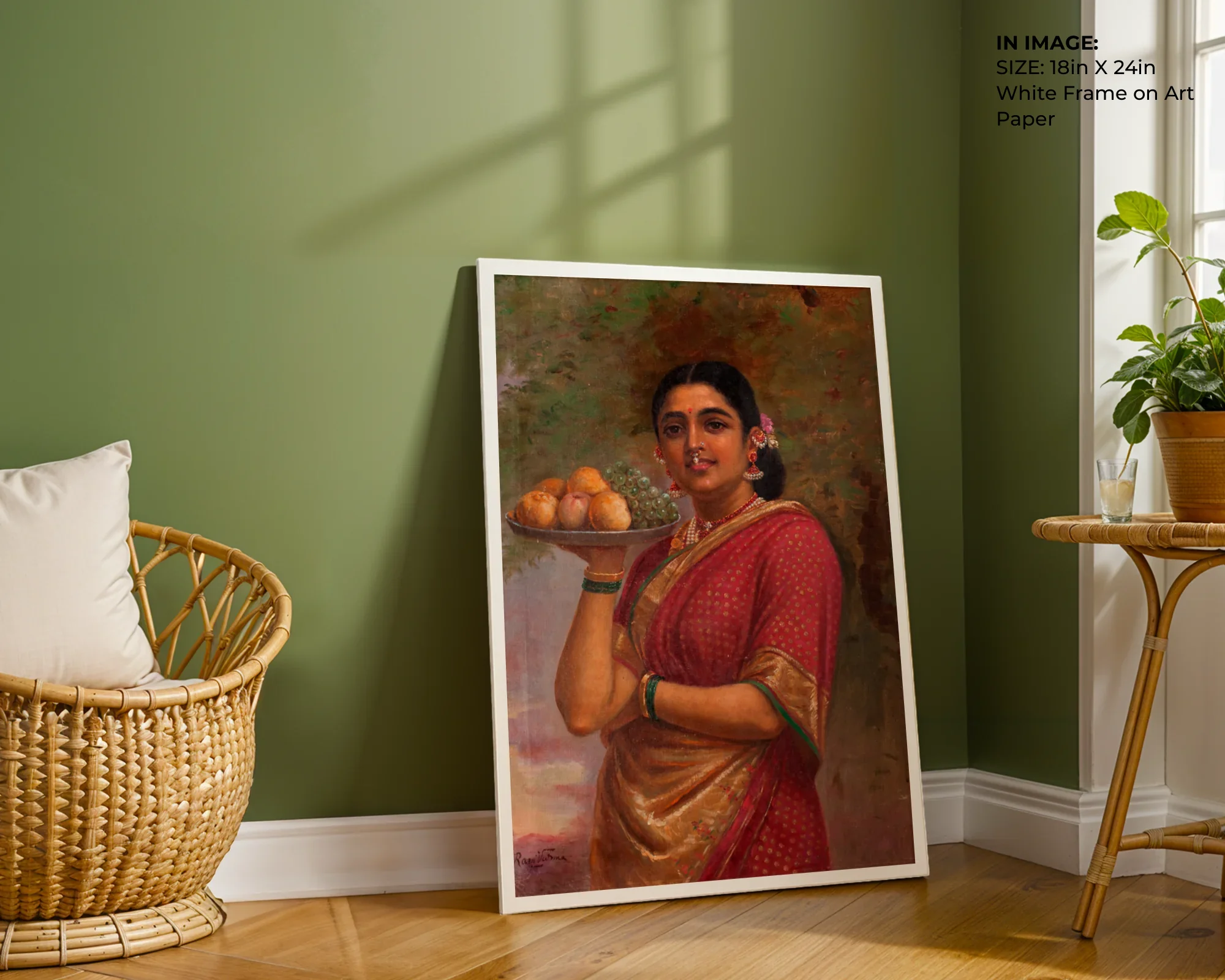 The Maharashtrian Lady – Graceful Indian Portrait - Gallery Image 2