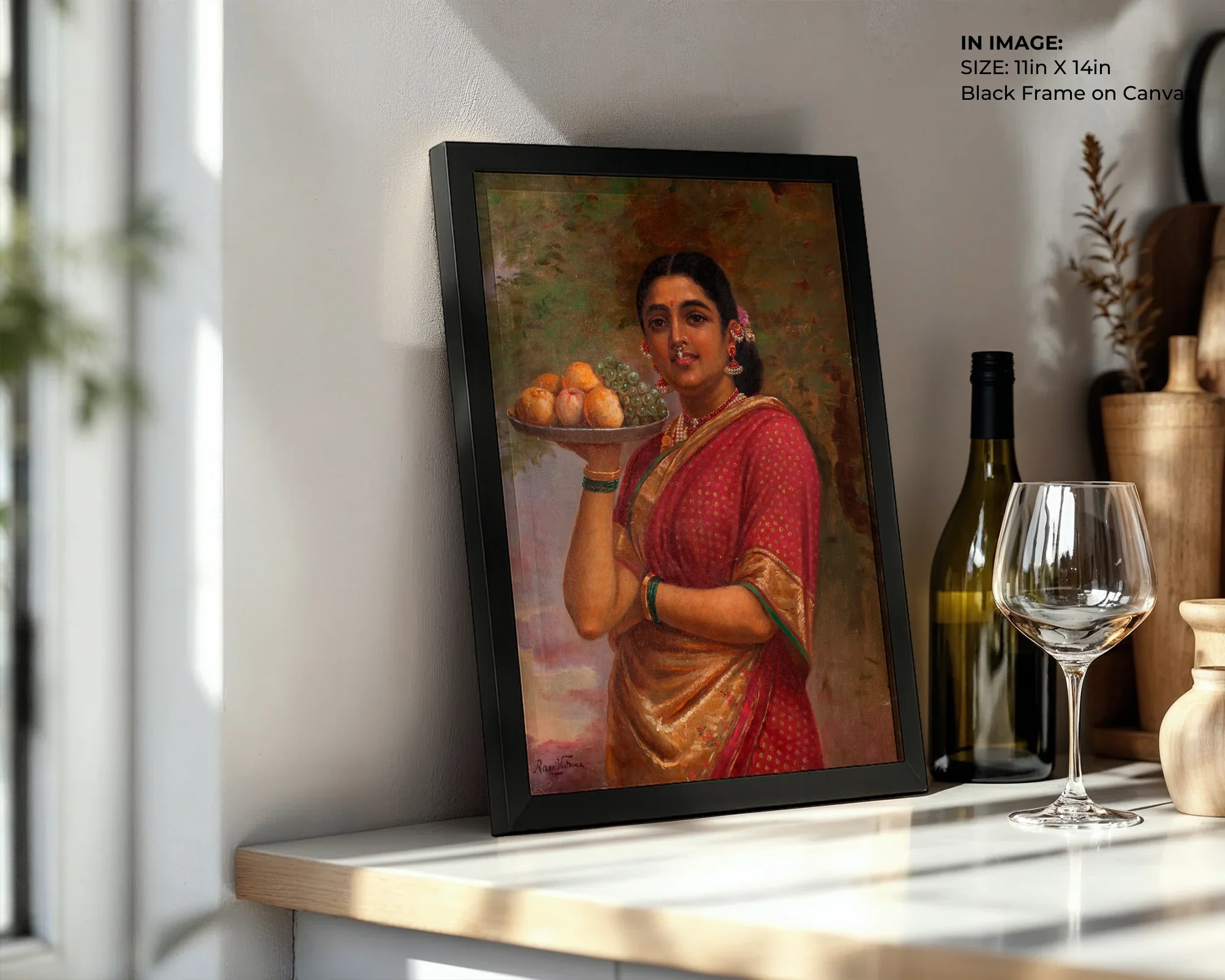 The Maharashtrian Lady – Graceful Indian Portrait - Gallery Image 3