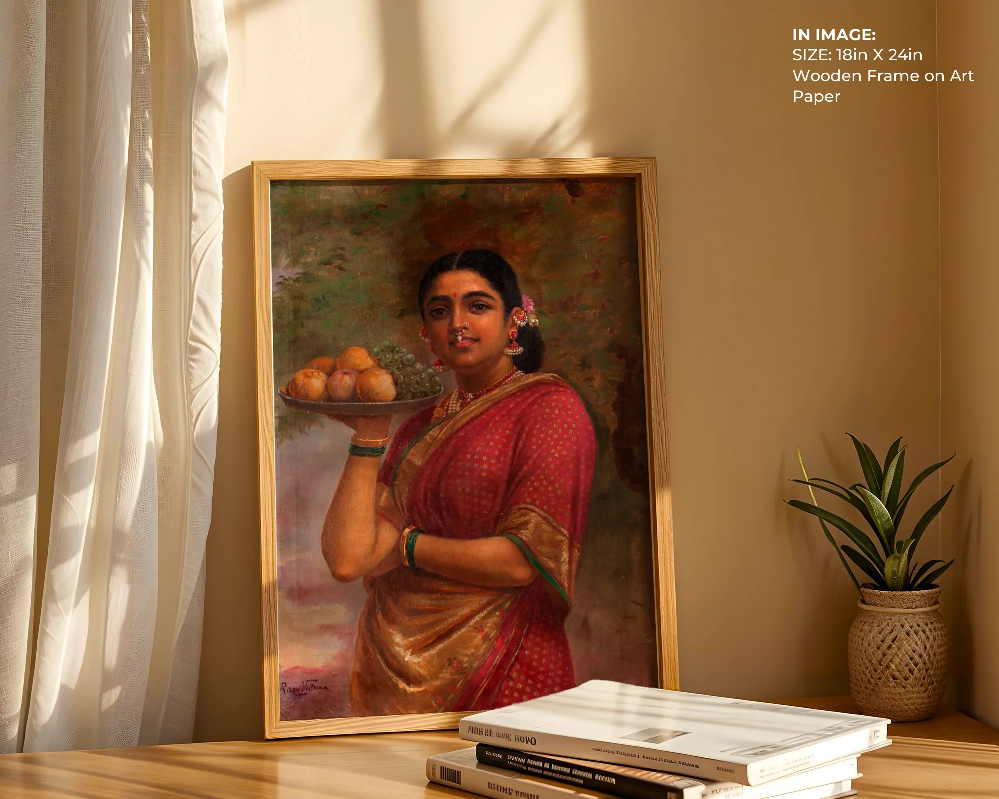 The Maharashtrian Lady – Graceful Indian Portrait - Gallery Image 4