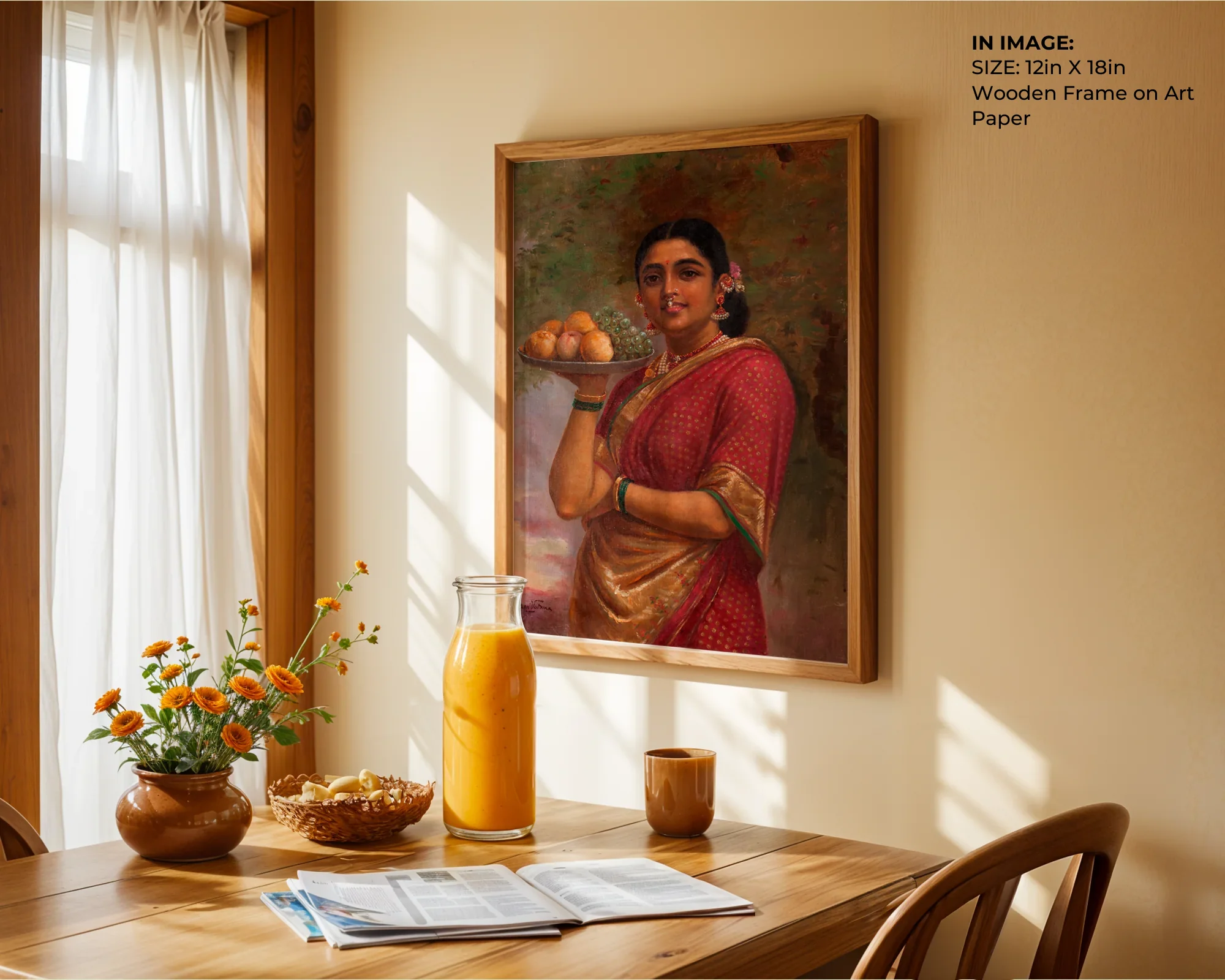 The Maharashtrian Lady – Graceful Indian Portrait - Gallery Image 5