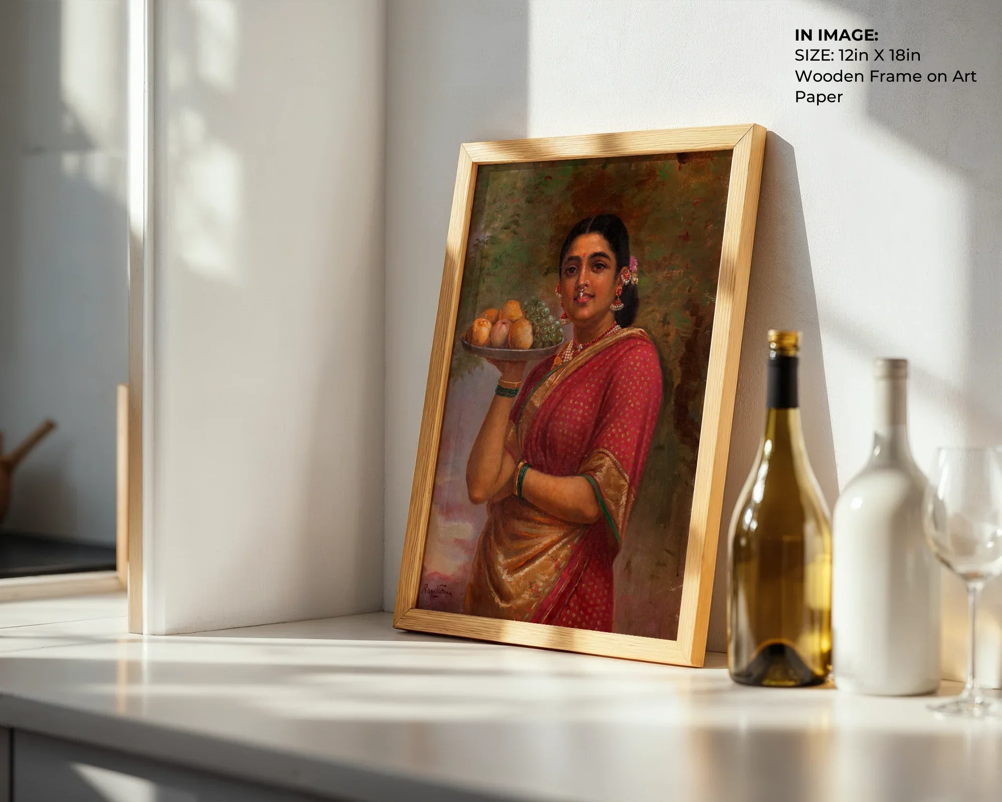 The Maharashtrian Lady – Graceful Indian Portrait - Gallery Image 7
