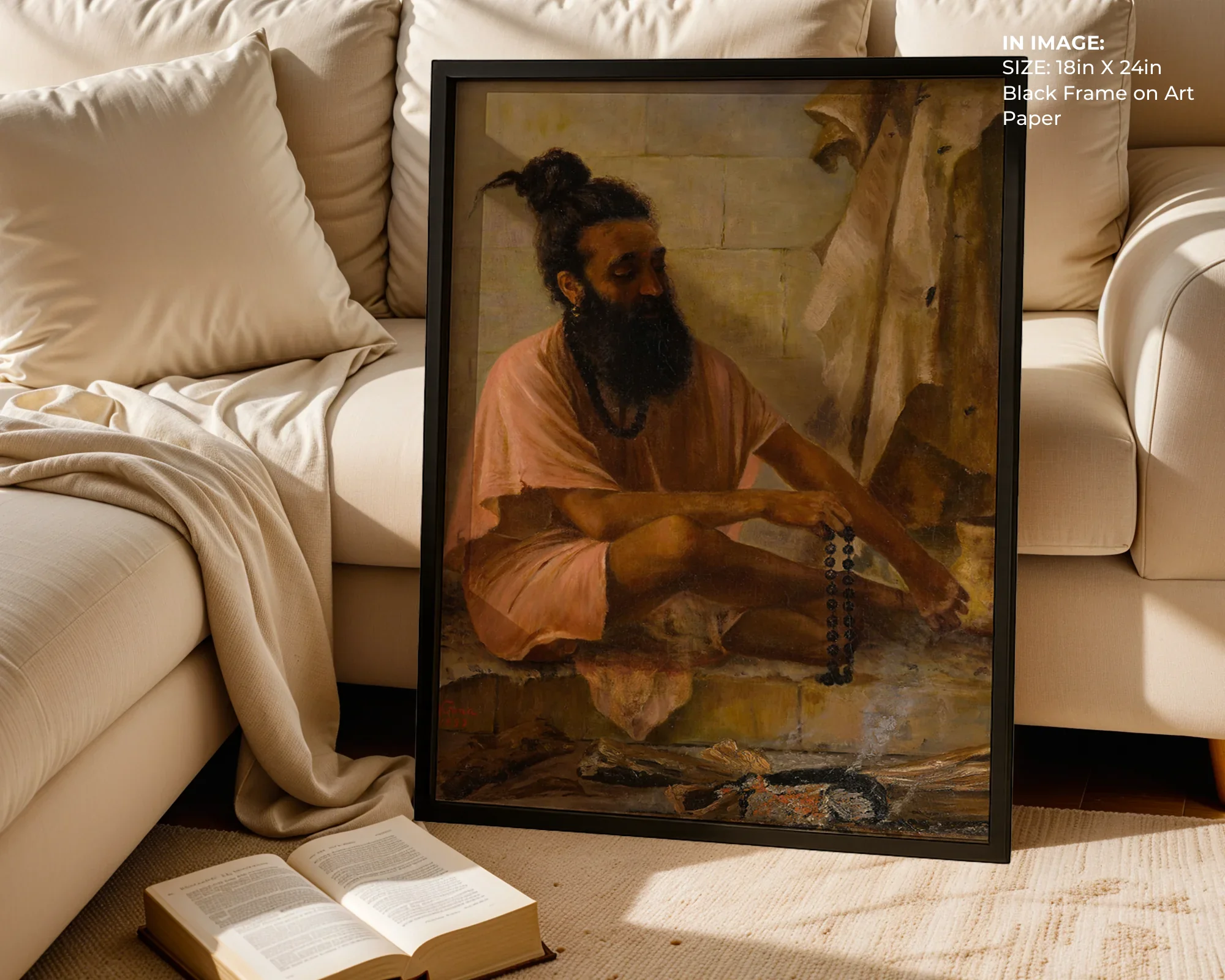 Vishvamitra Meditation – Sage of Wisdom Art - Gallery Image 3