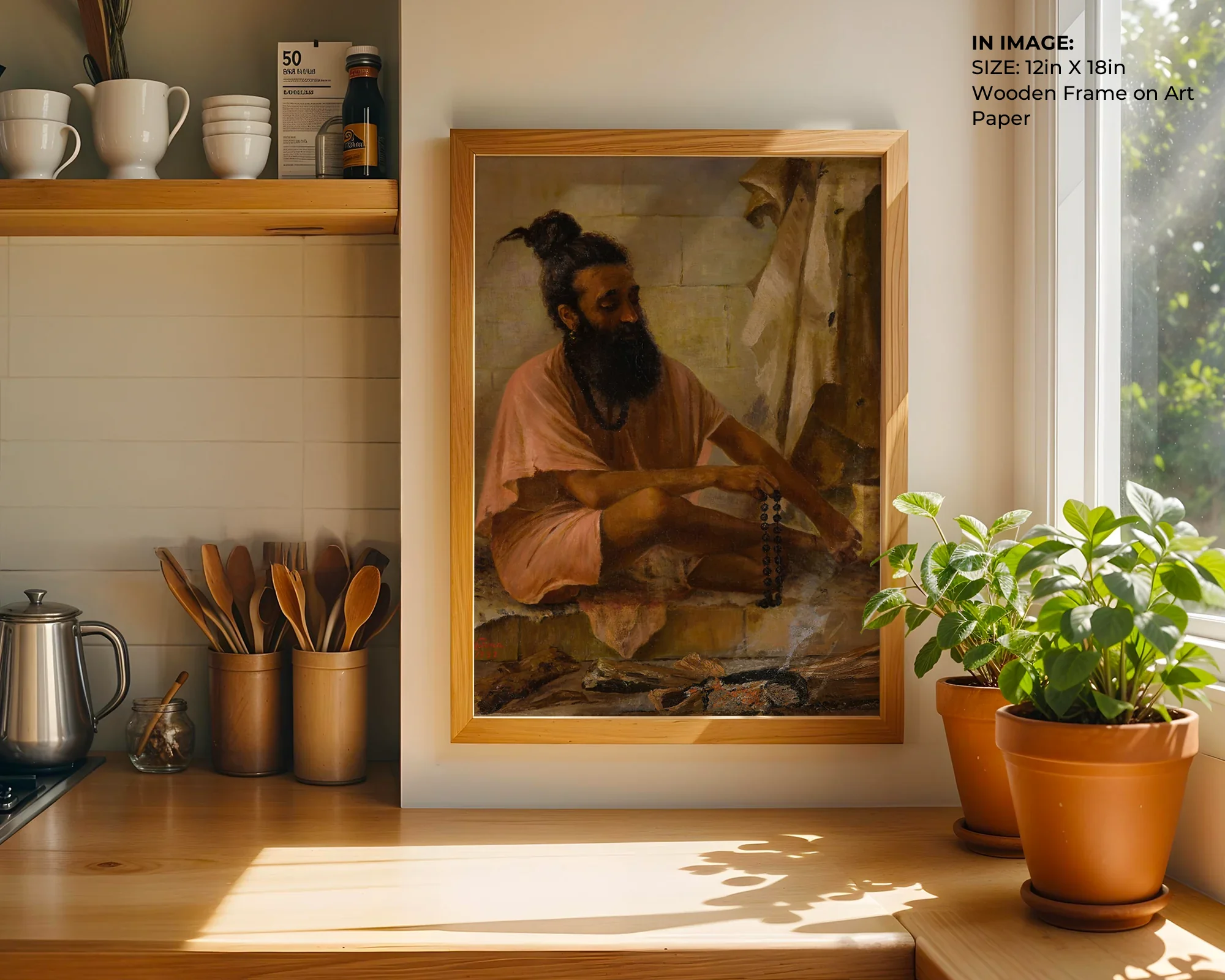 Vishvamitra Meditation – Sage of Wisdom Art - Gallery Image 5