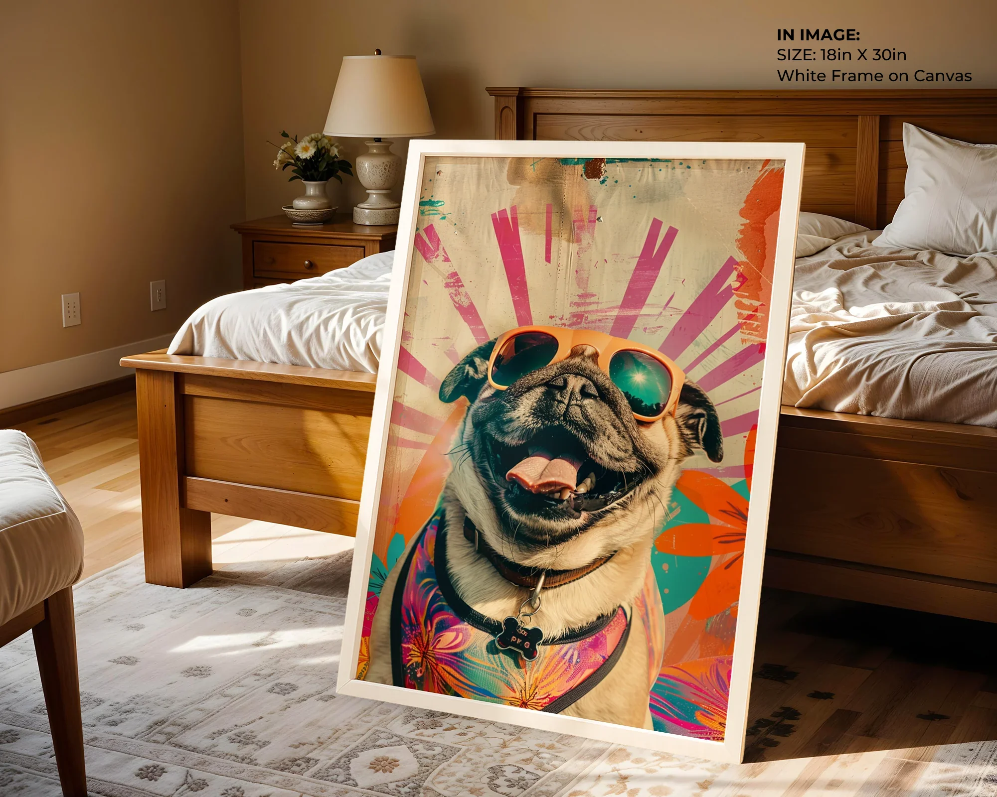 Happy Pug Sunburst - Gallery Image 1