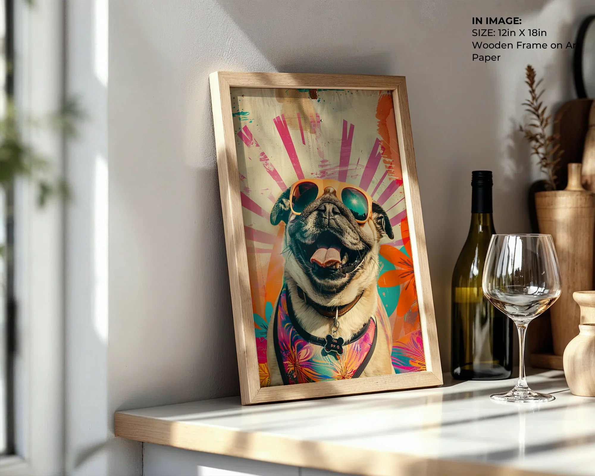 Happy Pug Sunburst - Gallery Image 6