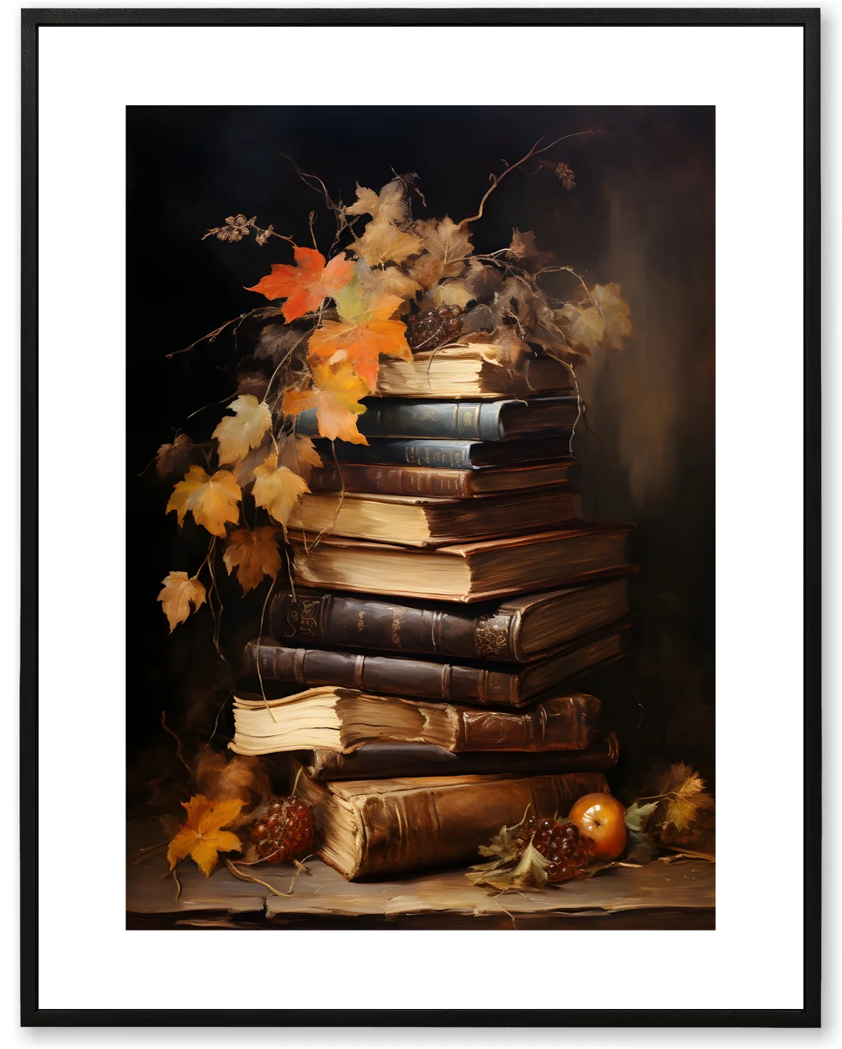 Vintage Books & Leaves