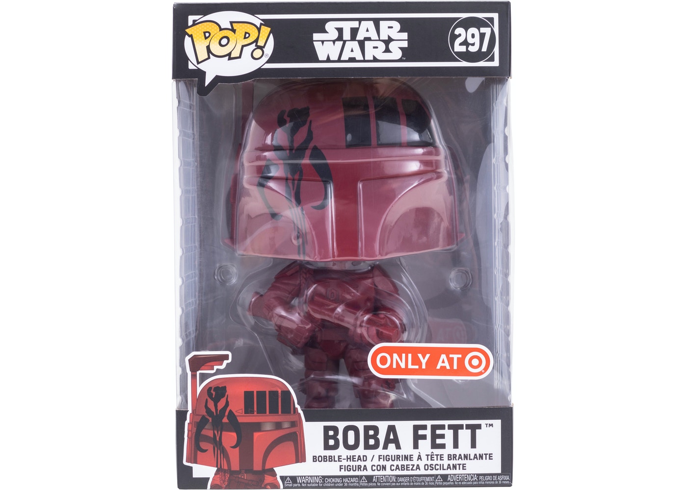 Funko Pop! Star Wars x Futura Boba Fett Target Exclusive Red 10-Inch Bobble-Head Figure #297