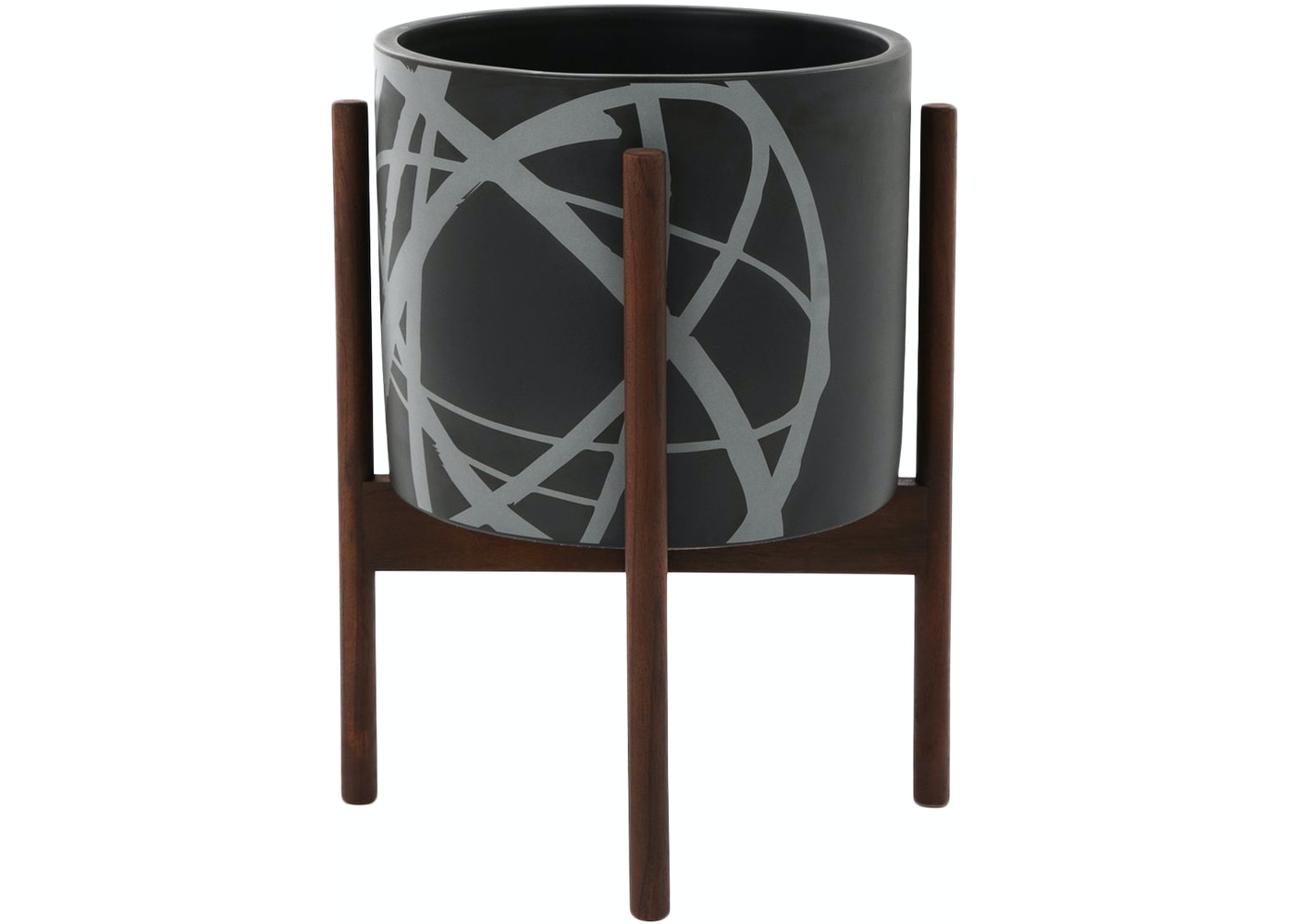 Futura 2000 x Modernica Case Study Ceramics Atomic Motif Small Cylinder with Stand