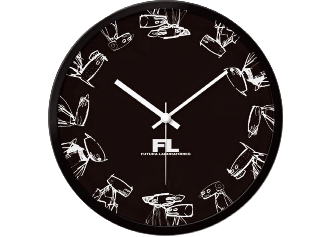 Futura Johnny Clock Black