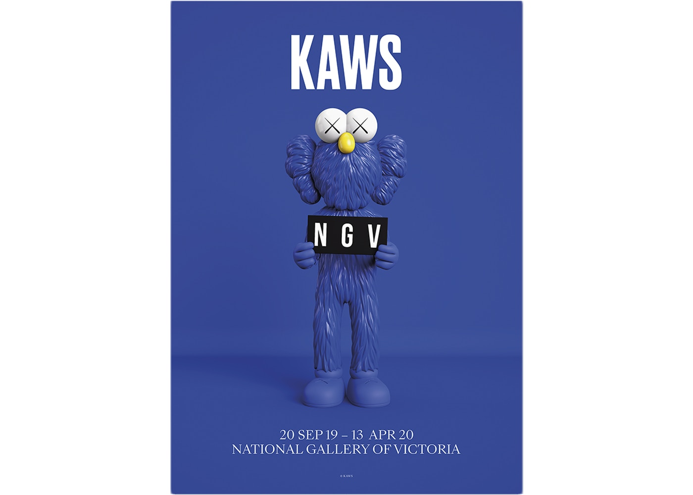 KAWS x NGV BFF Exhibition Poster Blue