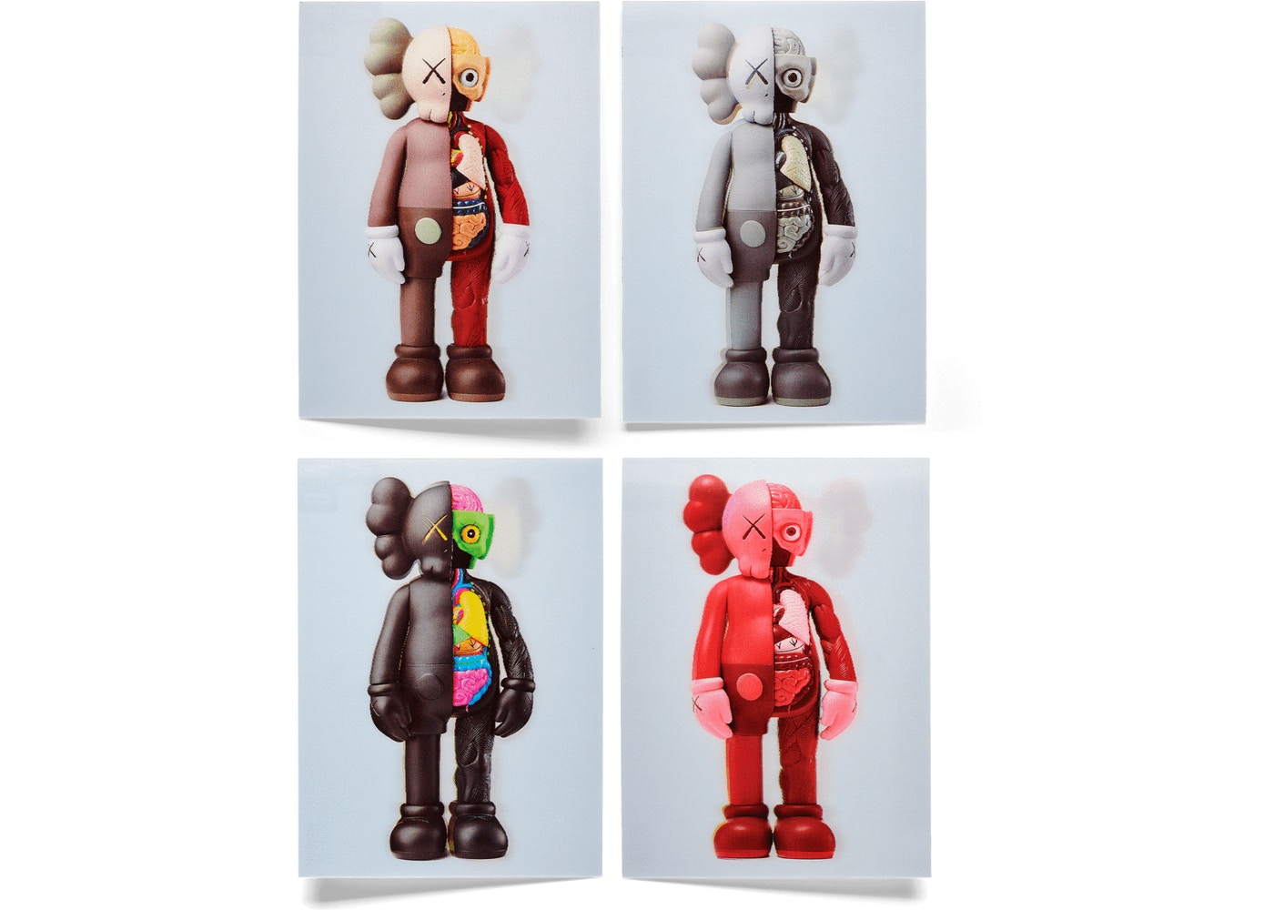 KAWS Companion Flayed Lenticular Postcard (Set of 4) Multi