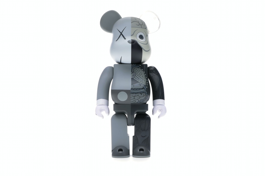 KAWS Bearbrick Dissected 400% Grey