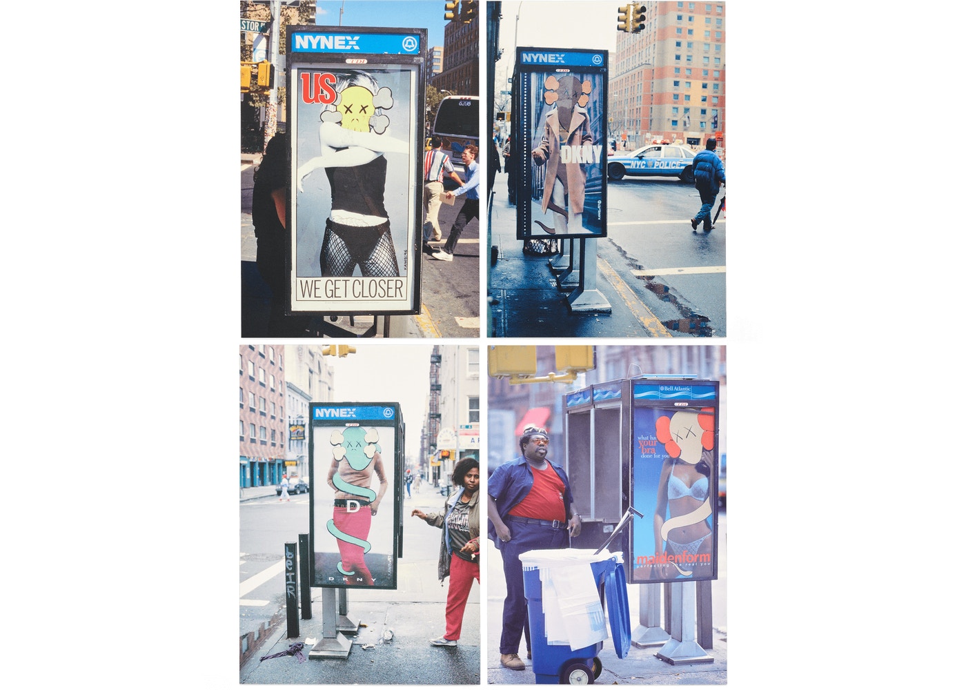KAWS Phone Shelters Postcard (Set of 4) Multi