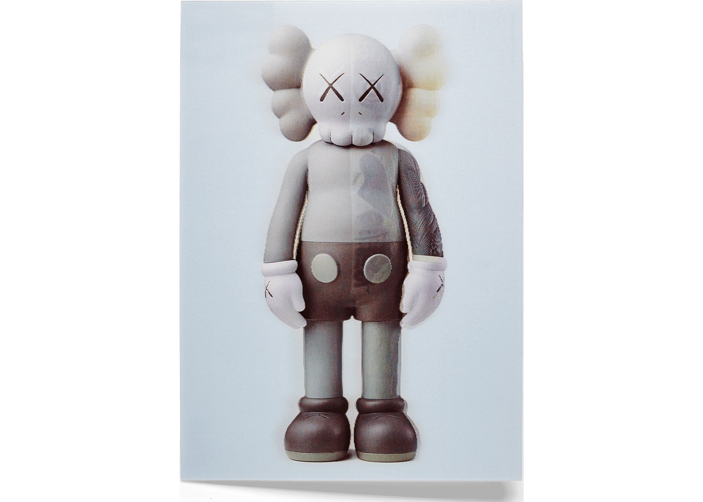 KAWS Companion Flayed Lenticular Postcard Grey