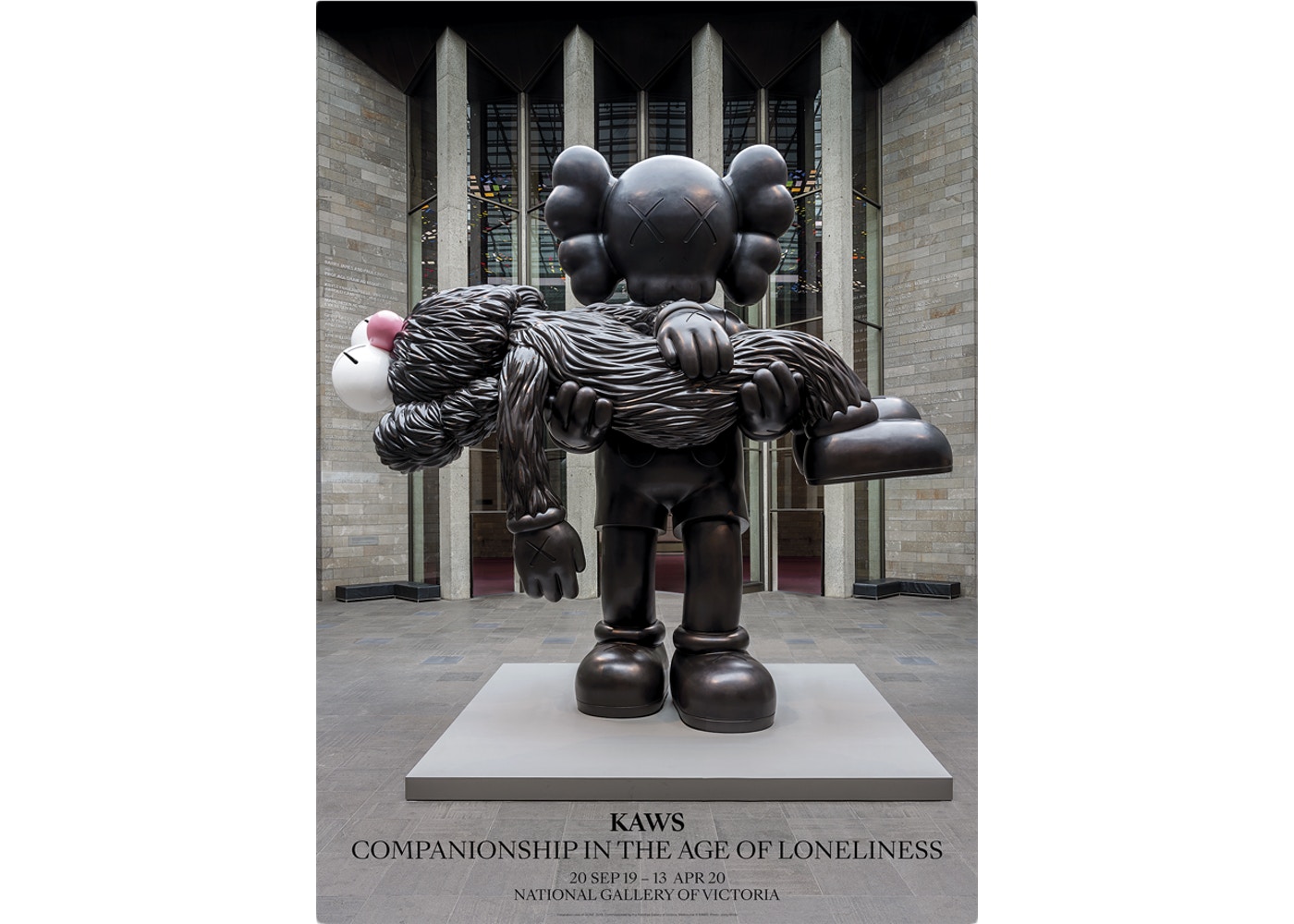 KAWS x NGV Exhibition Poster Gone