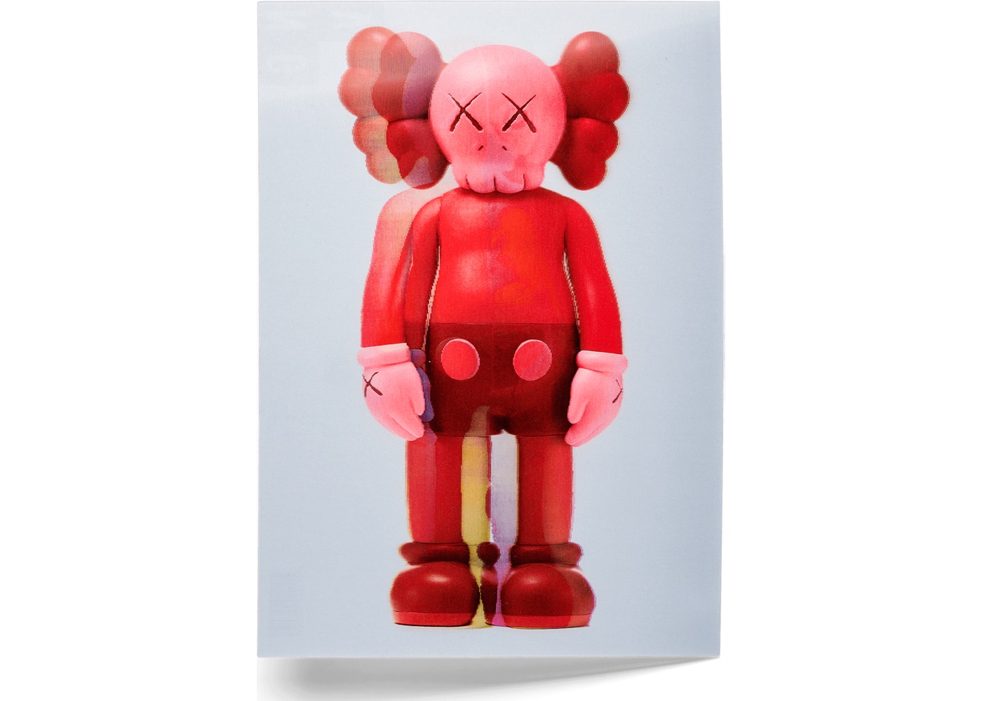 KAWS Companion Flayed Lenticular Postcard Blush
