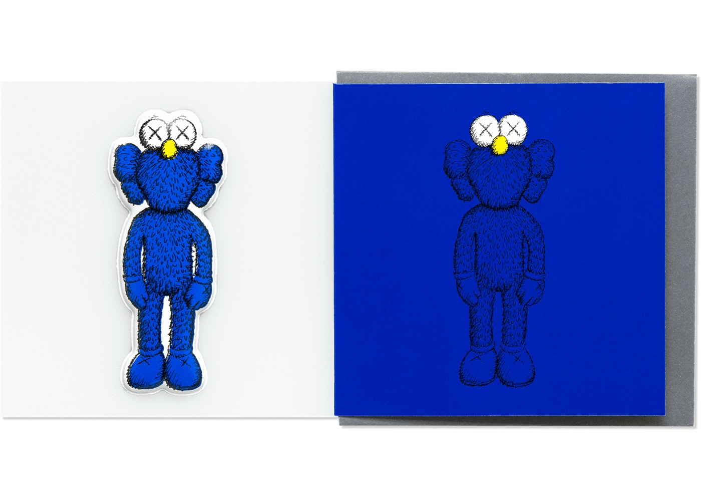 KAWS BFF Greeting Card (With Puffy Sticker) Blue