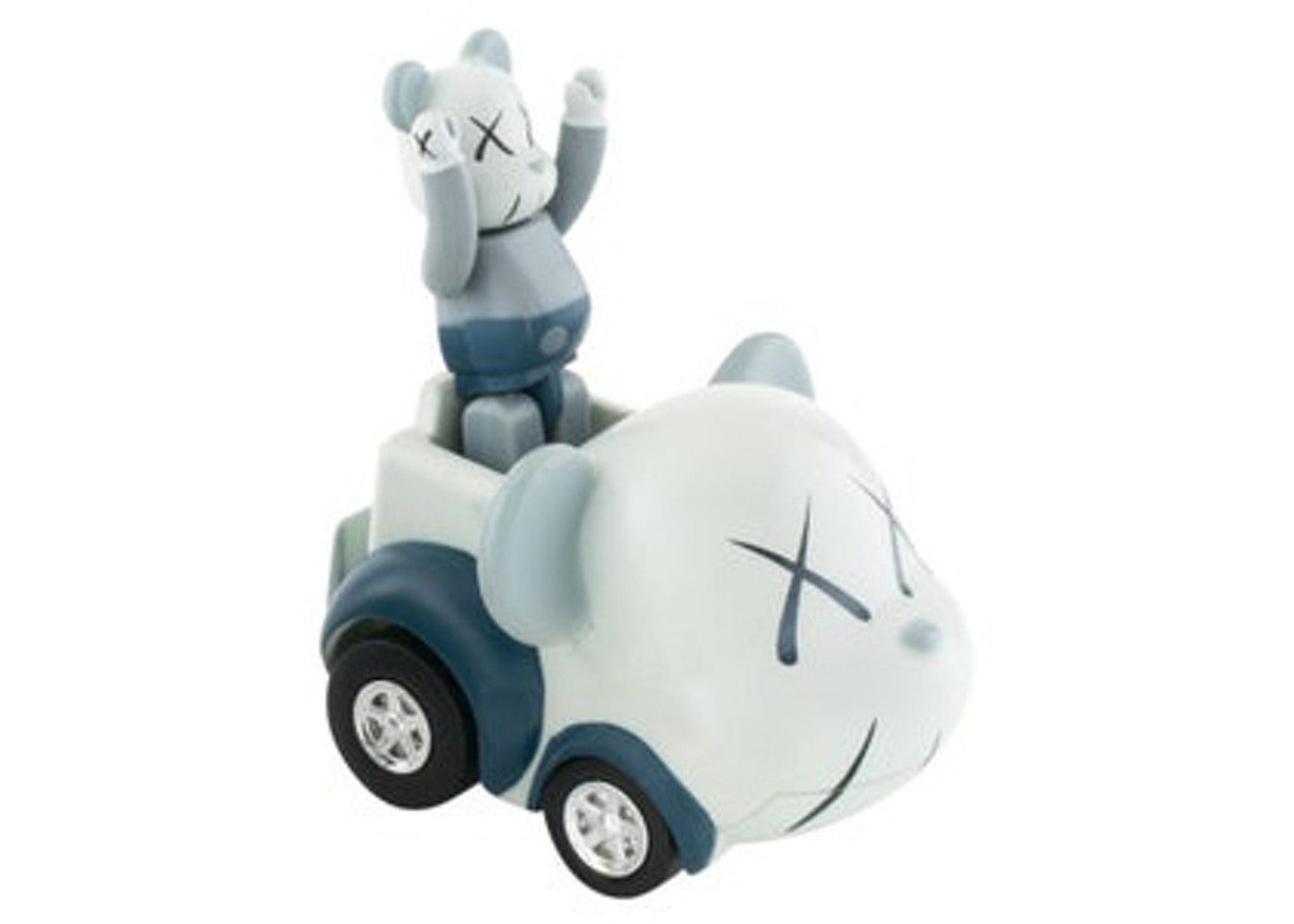 KAWS x Bearbrick x Takara Tomy Choro-Q Figure & Car Set Grey