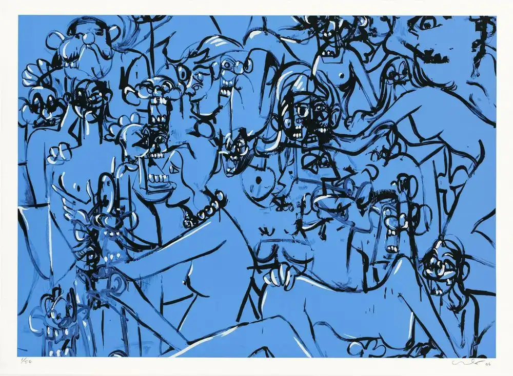 Blue Expanding Figures