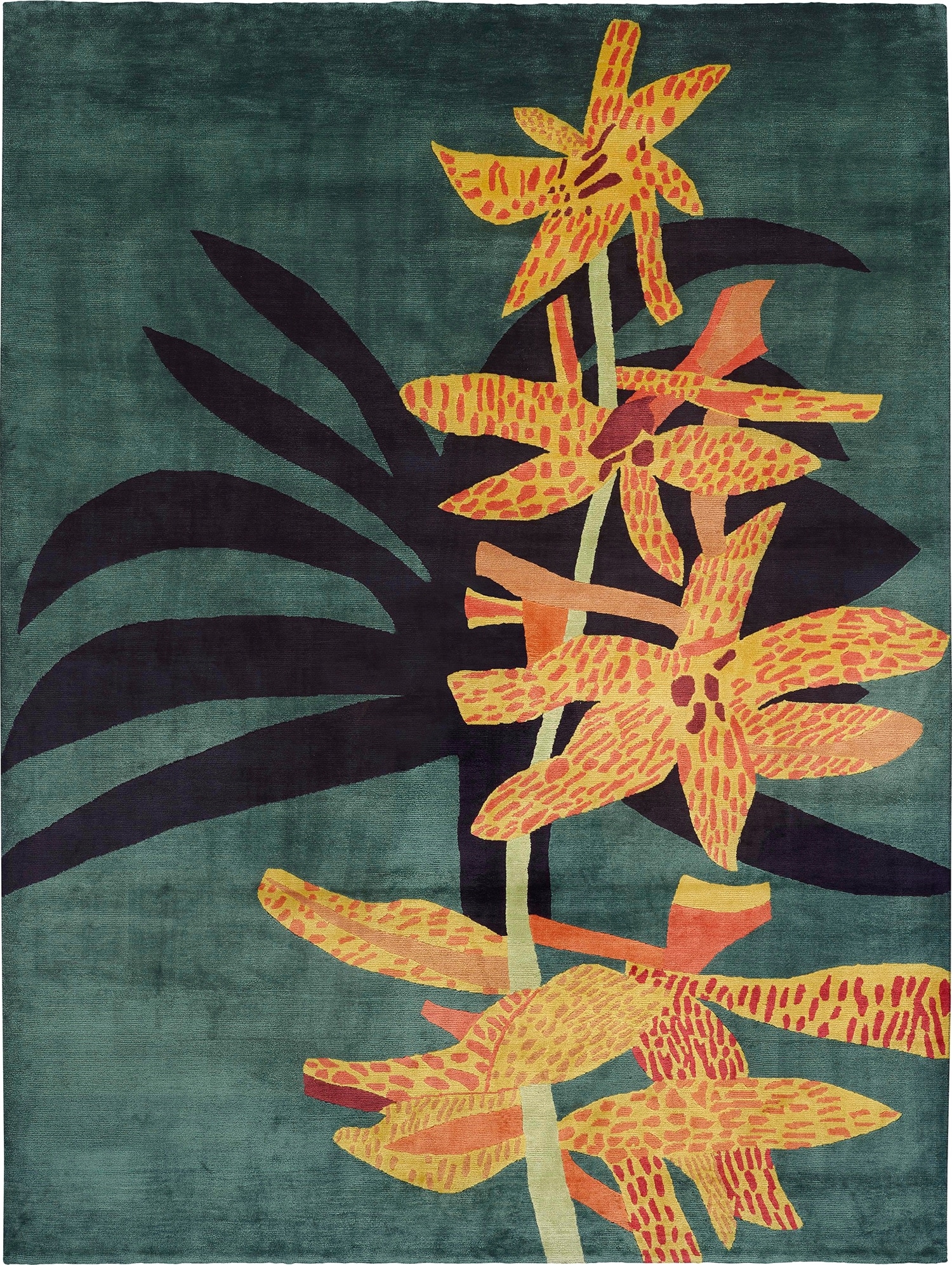 Yellow and Orange Orchid Clipping, Executed in 2018
