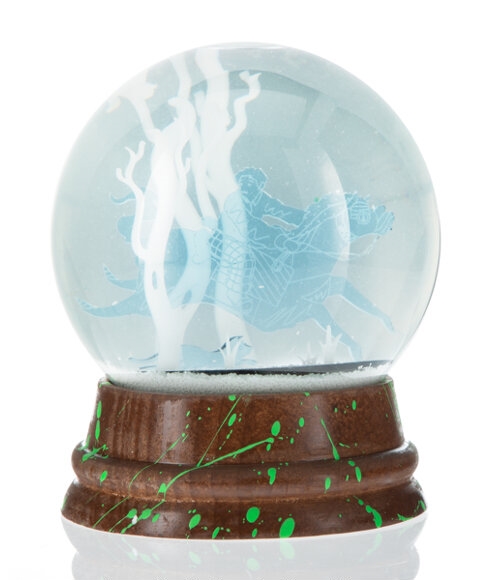 Snow Globe (Blue and Brown)