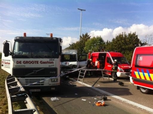 Accident on E40: G4S truck driver killed, two injured