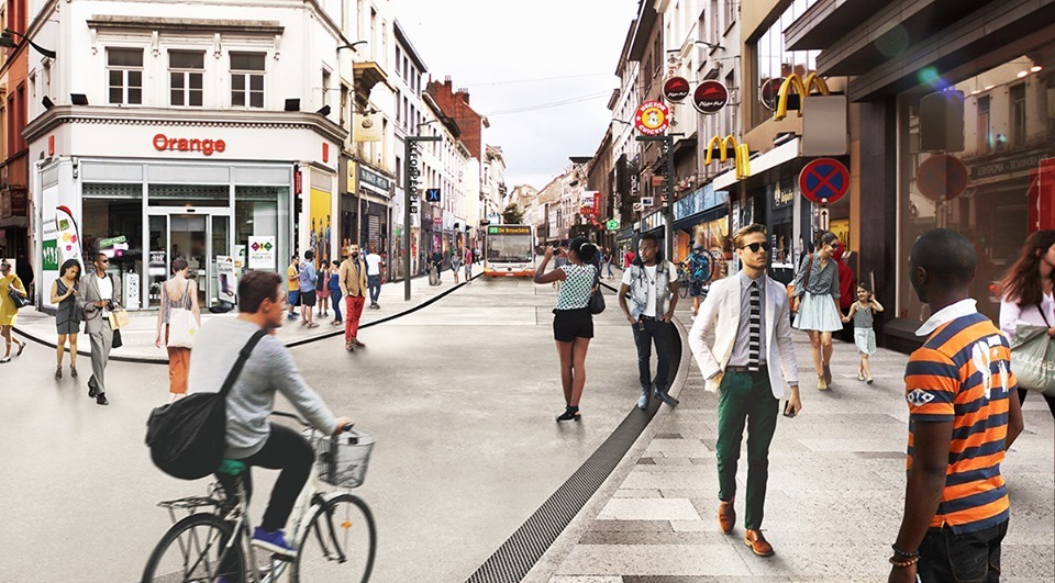 Transport to be interrupted in Brussels high-street during road works