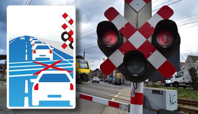 New traffic sign warns drivers not to block train tracks