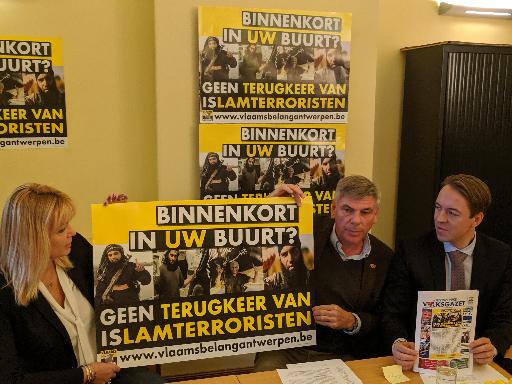 Vlaams Belang launches campaign against jihadis’ return to Belgium