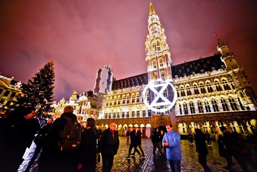 Grand Place Extinction Rebellion demo passes almost without incident