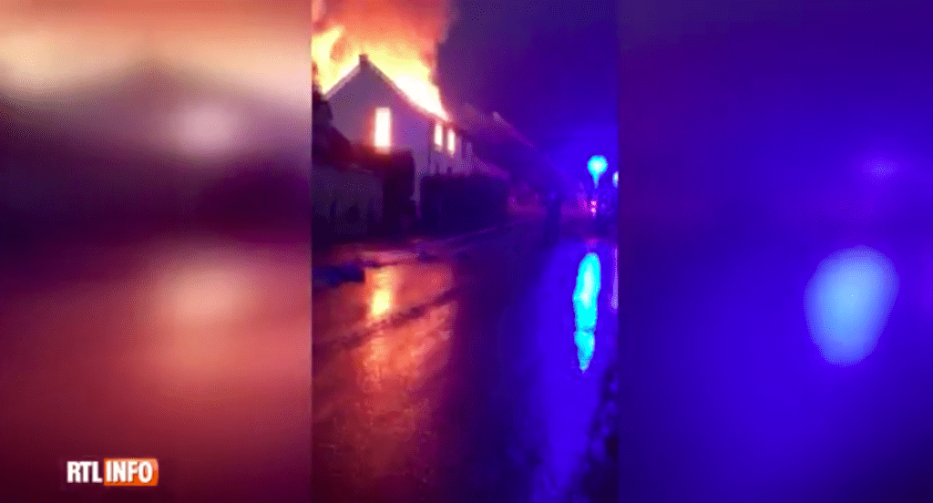Walloon home engulfed in flames after lighting bolt strike
