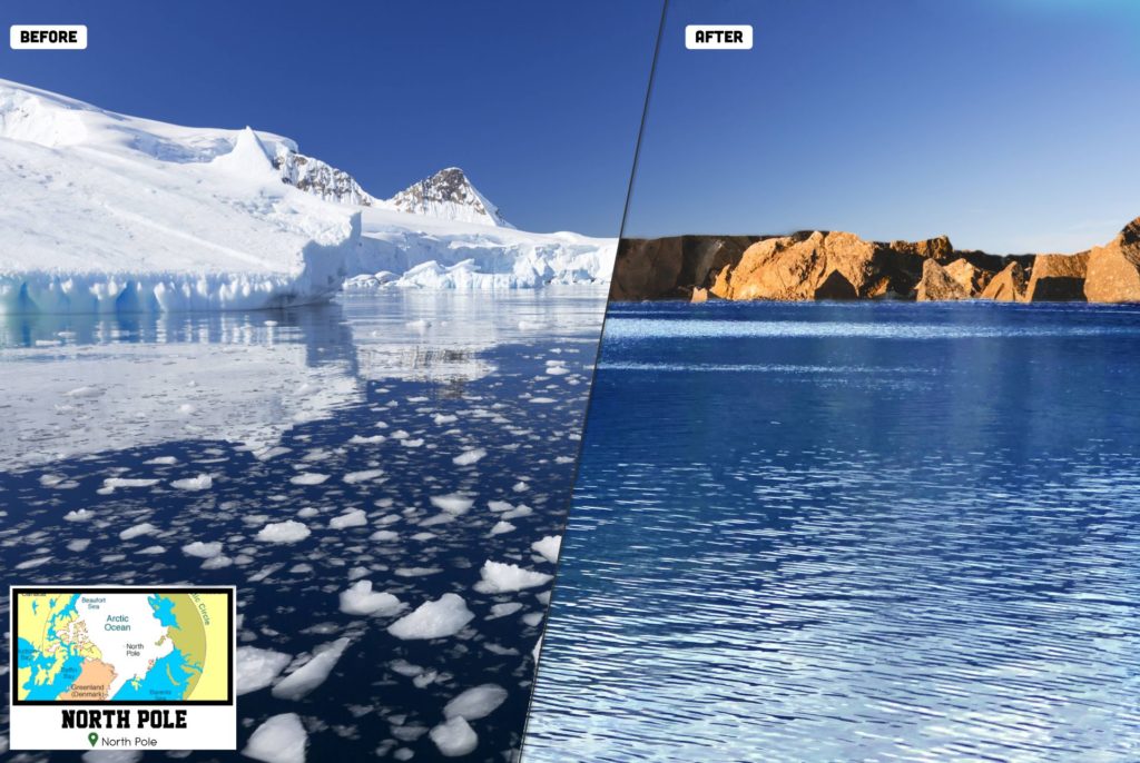 Before and after pictures show disastrous effects of climate change