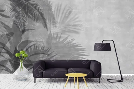 Articoo - wallpaper design tropical trees and leaves in foggy forest - Articoo_176634