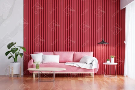 Articoo - wallpaper Design Red Wood Strips, Wood alternative, for Living room - Articoo_532946