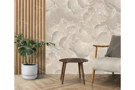 Articoo - Crow's Nest Wallpaper Repeating Pattern Beige Living Room - Articoo_546346