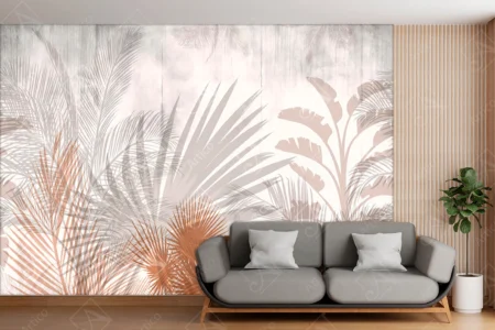 Articoo - Tropical Trees and Leaves For Digital Printing Wallpaper, Custom Design - Articoo_256923