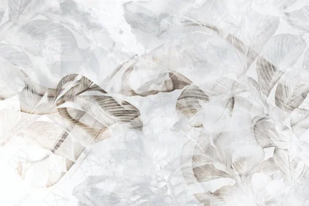 Articoo - Illustration of wallpaper design with tropical leaves on textured background, - Articoo_579615