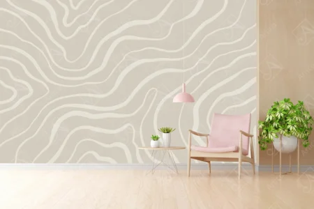 Articoo - Wallpaper Abstract Zigzag Design Beige Carpet for Fabric Printing - Articoo_737837