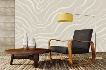 Articoo - Wallpaper Abstract Zigzag Design Beige Carpet for Fabric Printing - Articoo_737837