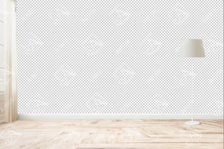 Articoo - Interior design for an empty room, rose-colored wall and window with white lampshade - Articoo_616828