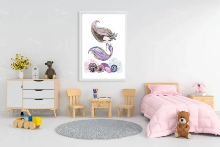 Articoo - Interior design for a girls’ room with a pink bed with chairs, a small table - Articoo_454674