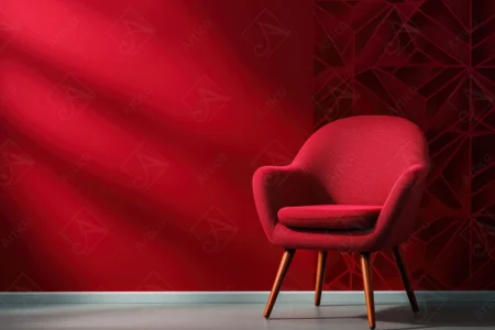 Articoo - Red living room interior design with red fabric chair - Articoo_348286