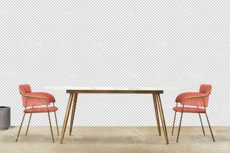 Articoo - Interior design of a dining room with wood alternative wallpaper - Articoo_321681