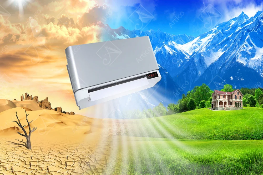 Articoo - Air conditioner image with green mountain and desert background - Articoo_351498