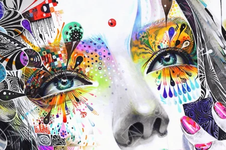 Articoo - Beautiful women in fashion with abstract and floral elements - Articoo_992494