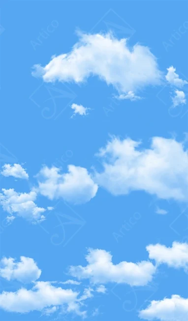 Articoo - Blue bright summer sky with clouds realistic background illustration - Articoo_379287