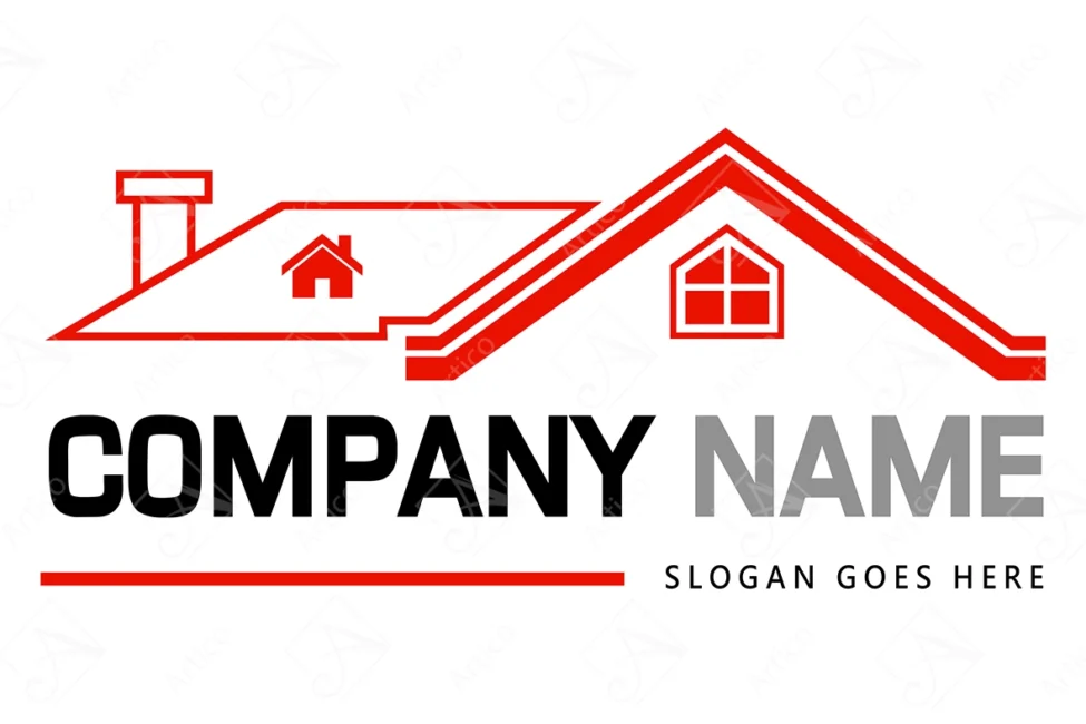 Articoo - A modern black and red logo for a real estate - Articoo_139632