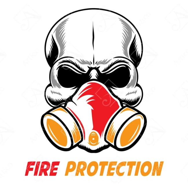 Articoo - Skull fire fighter vector logo - Articoo_975856