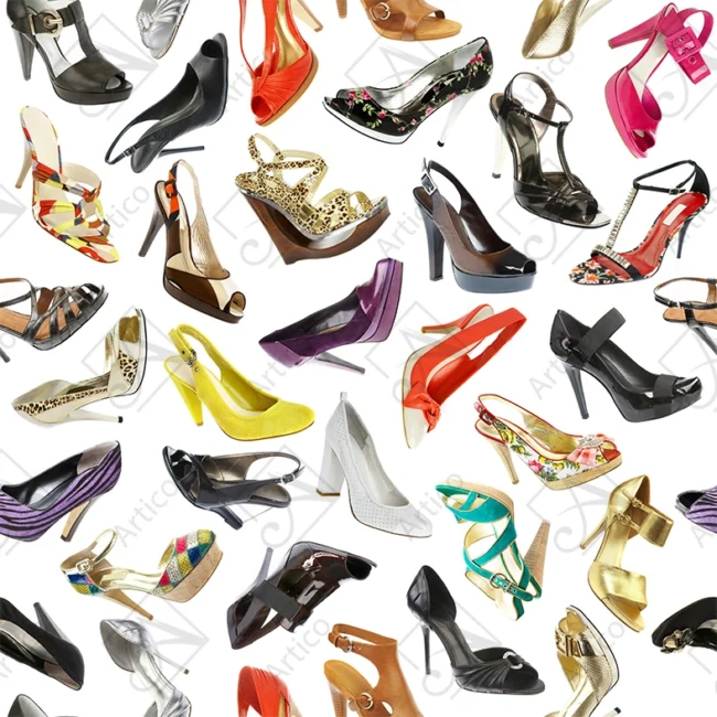 Articoo - Seamless shoe design on a white background, women's shoes - Articoo_457774